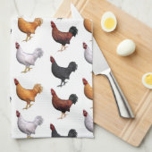 Linge De Cuisine Horloge Des Coqs (Quart Plié)