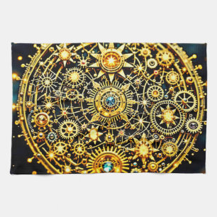 Linge De Cuisine Horlogerie Céleste d'Art en Or