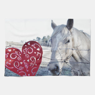 Linge De Cuisine HORSE coeur Valentine