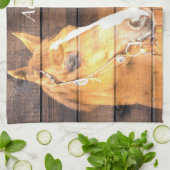 Linge De Cuisine Horse Cowboy Boots Rustic Barque (Plié)