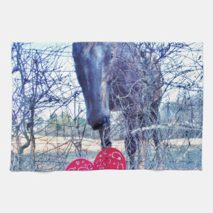 Linge De Cuisine Horse et heart