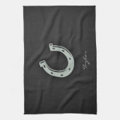 Linge De Cuisine Horseshoe gris cendré (Vertical)