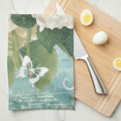 Linge De Cuisine Hortensia blanc (Quart Plié)