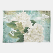 Linge De Cuisine Hortensia blanc (Horizontal)