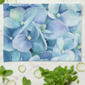 Linge De Cuisine Hortensia bleu (Plié)