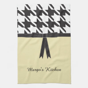 Linge De Cuisine Houndstooth moderne