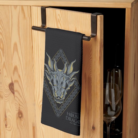 Linge De Cuisine HOUSE OF THE DRAGON | Balerion Skull Diamond Crest (Pliage en tiers)