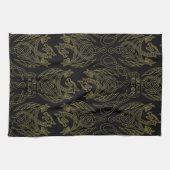 Linge De Cuisine HOUSE OF THE DRAGON | Gold Filigree Dragon Pattern (Horizontal)