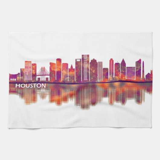 Linge De Cuisine Houston Texas Skyline (Horizontal)