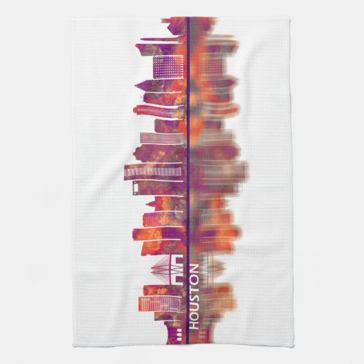 Linge De Cuisine Houston Texas Skyline (Vertical)
