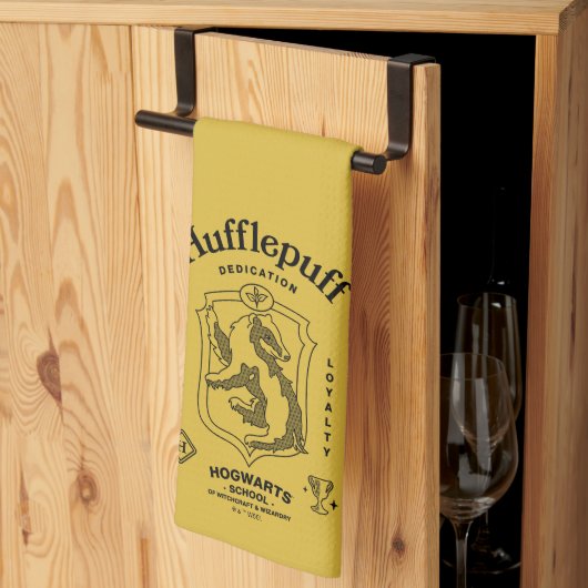 Linge De Cuisine HUFFLEPUFF™ Dedication Patience Loyalty Crest (Pliage en tiers)