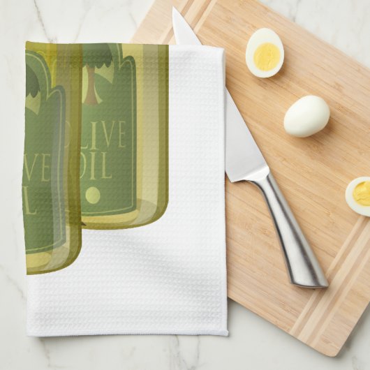 Linge De Cuisine Huile d'olive (Quart Plié)