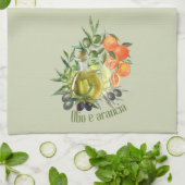 Linge De Cuisine Huile d'olive et orange : (Plié)