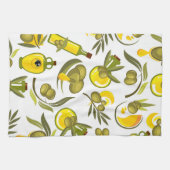 Linge De Cuisine Huile d'olive jaune (Horizontal)