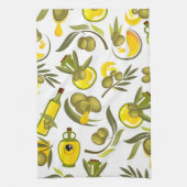 Linge De Cuisine Huile d'olive jaune (Vertical)