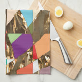 Linge De Cuisine Huile d'or couleur Abstraite (Quart Plié)