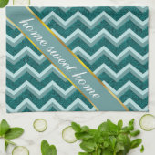 Linge De Cuisine Huile turquoise incorporée (Plié)