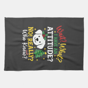 Linge De Cuisine Humeur de chien de Noël Humour de fêtes