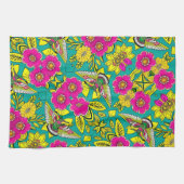 Linge De Cuisine HUMMINGBIRD et Fleurs (Horizontal)