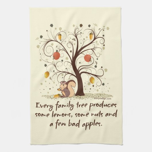 Linge De Cuisine Humour d'arbre généalogique (Vertical)