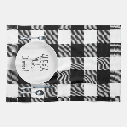 Linge De Cuisine Humour de commande Alexa (Horizontal)