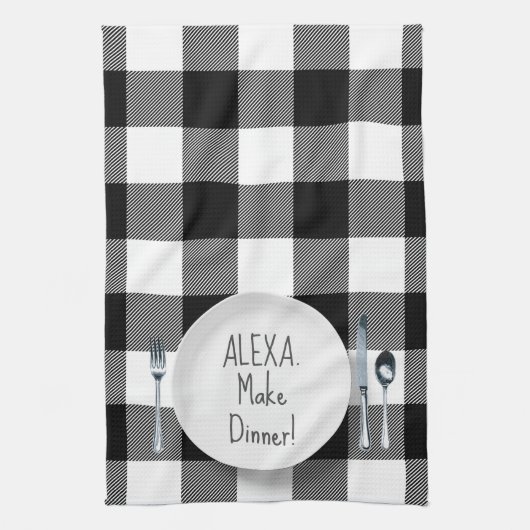 Linge De Cuisine Humour de commande Alexa (Vertical)