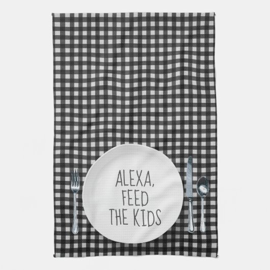 Linge De Cuisine Humour de commande Alexa (Vertical)