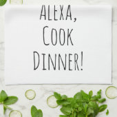 Linge De Cuisine Humour de commande Alexa pour cuisine (Plié)