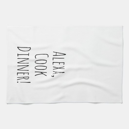 Linge De Cuisine Humour de commande Alexa pour cuisine (Horizontal)