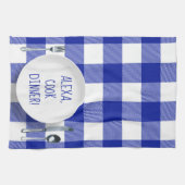 Linge De Cuisine Humour de la commande Alexa sur buffalo plaid (Horizontal)