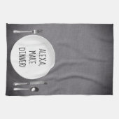 Linge De Cuisine Humour de la commande Alexa sur gris (Horizontal)