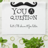 Linge De Cuisine Humour de la moustache noire (Plié)