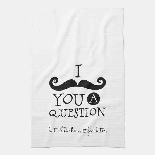 Linge De Cuisine Humour de la moustache noire (Vertical)