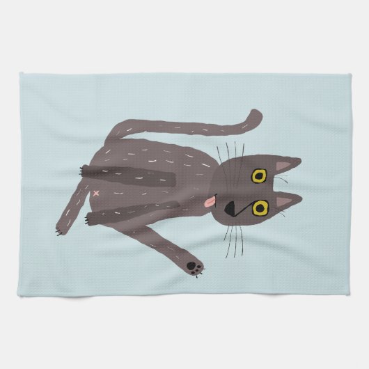 Linge De Cuisine Humour drôle de chat (Horizontal)