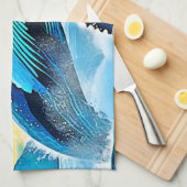 Linge De Cuisine Humpback Whale Ocean Freedom Jump Design (Quart Plié)