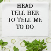 Linge De Cuisine Husband Wife Joke Kitchen Hand Towel (Plié)