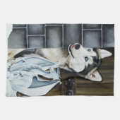 Linge De Cuisine Husky Chig White Dragon Adventure (Horizontal)