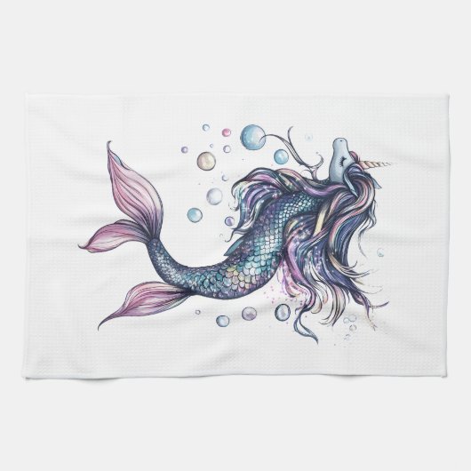 Linge De Cuisine Hybride de sirène et de licorne (1) (Horizontal)