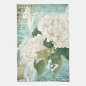 Linge De Cuisine Hydrangea blanc (Vertical)