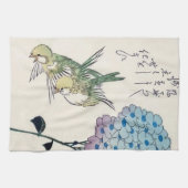 Linge De Cuisine Hydrangea et Pinsons, Hiroshige, Ukiyo-e (Horizontal)