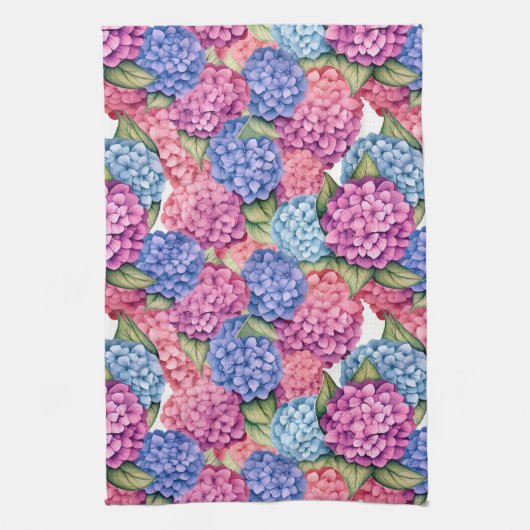 Linge De Cuisine Hydrangea Floral (Vertical)