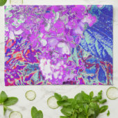 Linge De Cuisine Hydrangea Limelight Élégant Violet et Bleu (Plié)