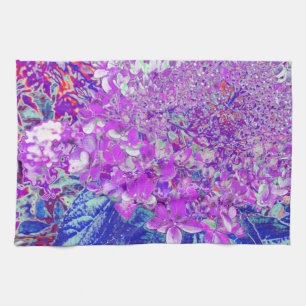 Linge De Cuisine Hydrangea Limelight Élégant Violet et Bleu