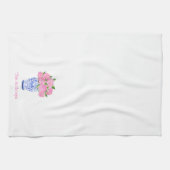 Linge De Cuisine Hydrangea Rose Pâle Chinoiserie Personnalisée (Horizontal)