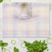 Linge De Cuisine Hydrangea Tea Towel | Pastel Plaid Kitchen Decor (Plié)
