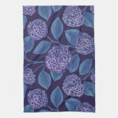 Linge De Cuisine Hydrangea violet et bleu (Vertical)