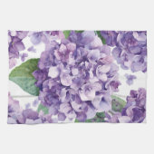 Linge De Cuisine Hydrangea Violette Fleur Lavande Aquarelle  (Horizontal)