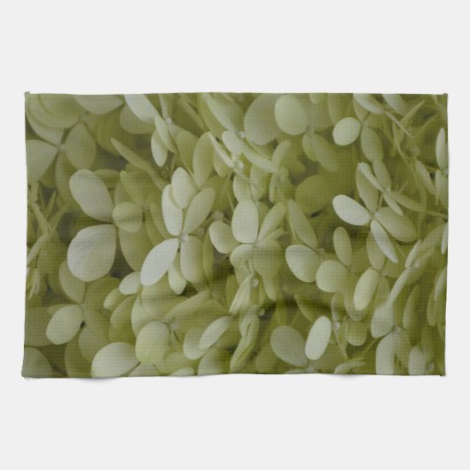 Linge De Cuisine Hydrangeas élégantes Fleurs vertes Celadon (Horizontal)