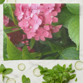 Linge De Cuisine Hydrangeas Rose Foncé (Plié)