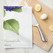 Linge De Cuisine Hydrangée bleue (Quart Plié)